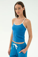 Airweight Tank - Stone Blue/White
