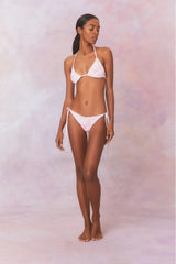 Harbor Bow Print Triangle Bikini Swim Set-BUBBLEGUM BLAST
