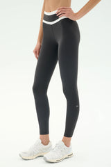 Mason High Waist Rigor Full Length - Graphite/White