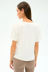 Georgia Jersey V-Neck - White