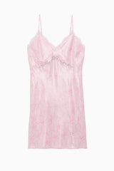 PINK x Couturebud Lace Trim Satin Mini Dress
