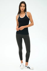 Ashby Rib Tank - Black/White