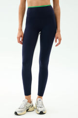 Easton Rigor High Waist 7/8 - Indigo/Grass