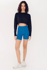 Noah Fleece Crop Sweatshirt - Black
