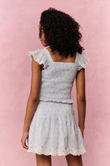 Tween Jeanna Floral Cotton Top