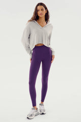 Joan Fleece Polo Sweatshirt - Heather Grey