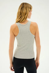 Kiki Rib Tank Full Length - Heather Grey