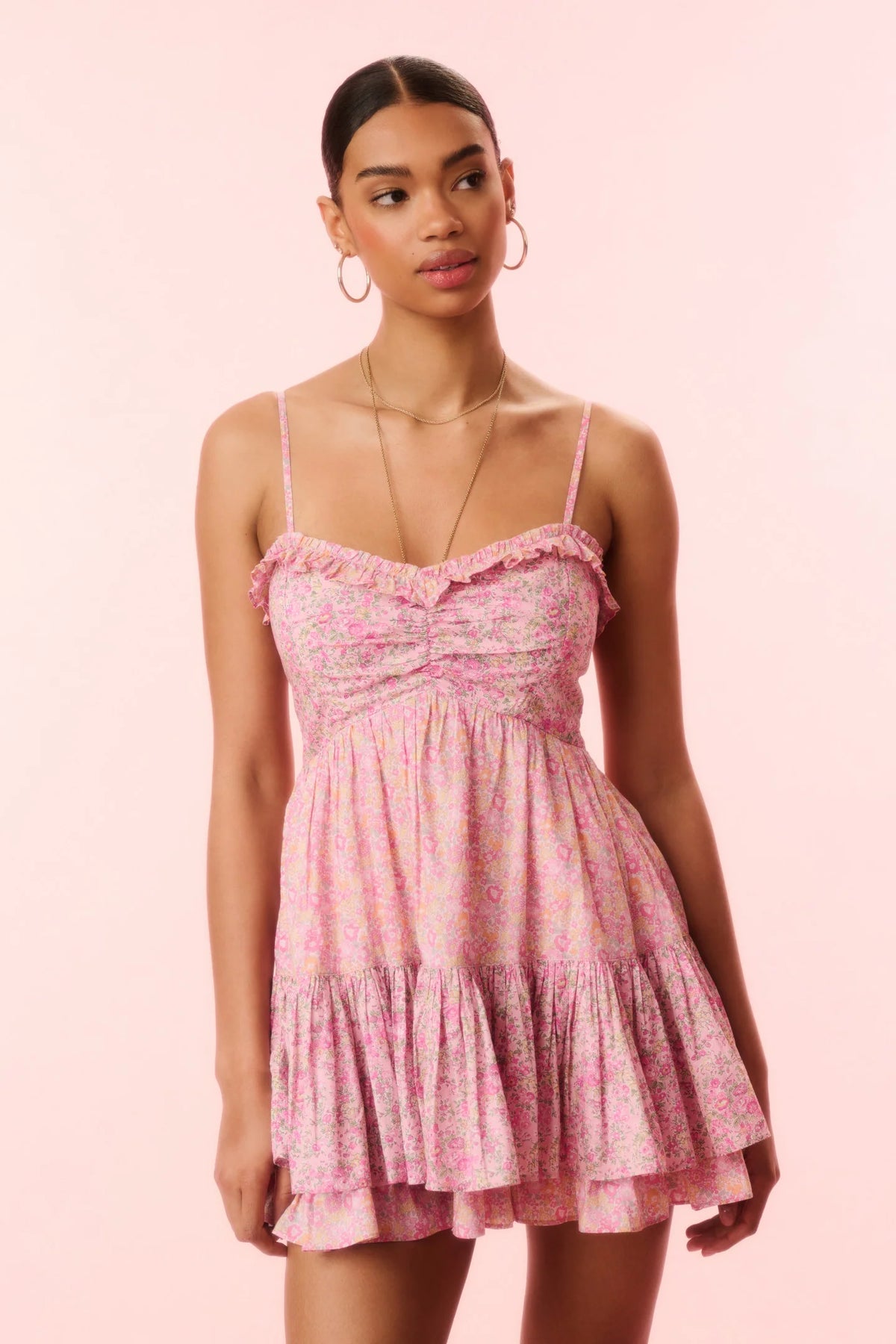 Linny Liberty Fabric Mini Dress