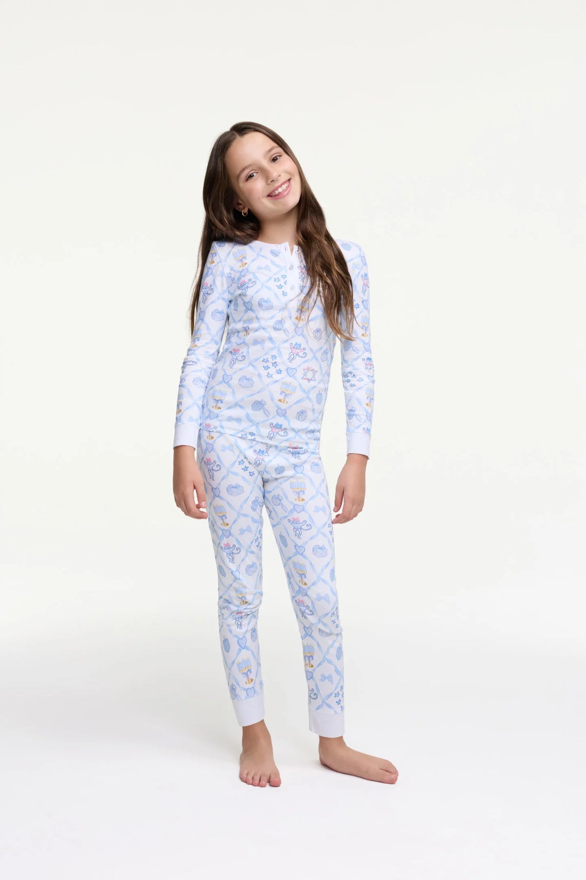 Couturebud x Roller Rabbit Kids Starry Nights Lattice Pajamas